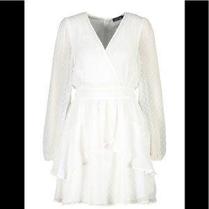 Boohoo White Dress